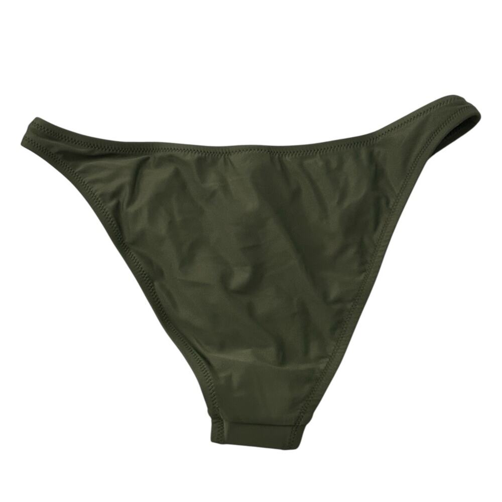 J. Crew Heritage 1989 High-leg Bikini Bottom Women's Size S Green NEW - Picture 2 of 5